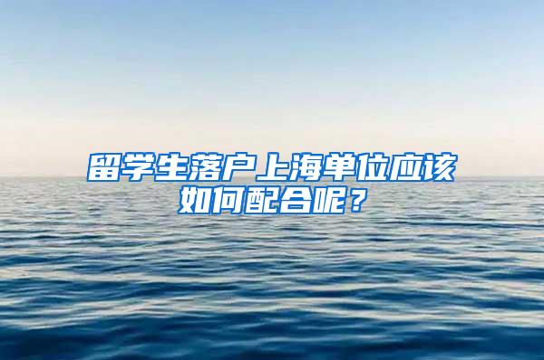 留学生落户上海单位应该如何配合呢？