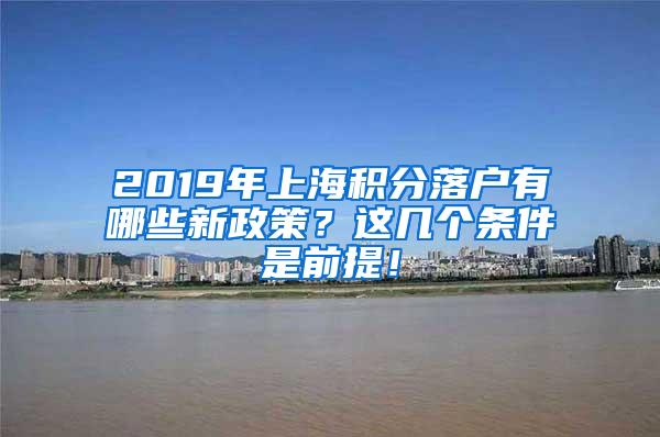 2019年上海积分落户有哪些新政策？这几个条件是前提！