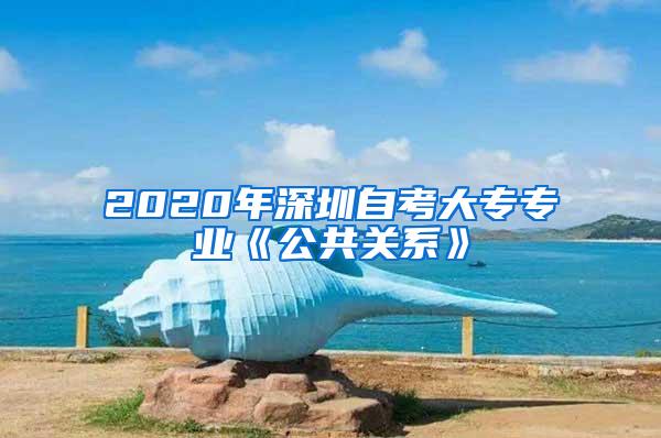 2020年深圳自考大专专业《公共关系》