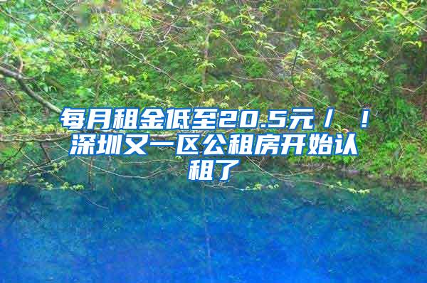 每月租金低至20.5元／㎡！深圳又一区公租房开始认租了