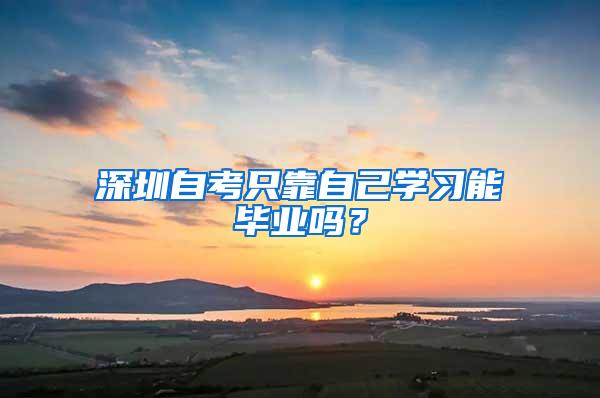 深圳自考只靠自己学习能毕业吗？