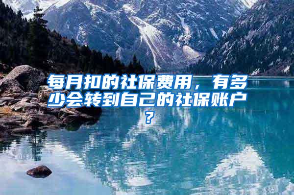 每月扣的社保费用，有多少会转到自己的社保账户？