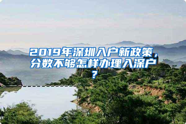 2019年深圳入户新政策，分数不够怎样办理入深户？