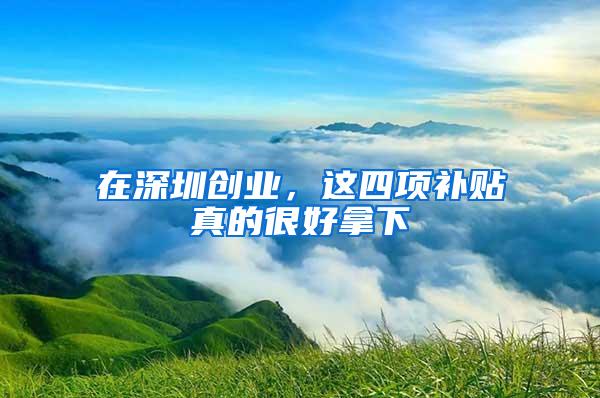 在深圳创业，这四项补贴真的很好拿下