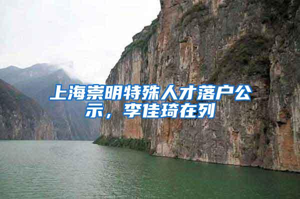 上海崇明特殊人才落户公示，李佳琦在列