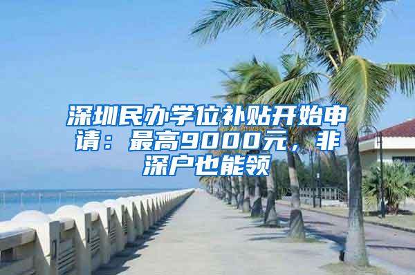 深圳民办学位补贴开始申请：最高9000元，非深户也能领